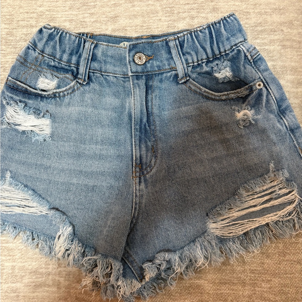 Rewash Light Blue Distressed Jean Shorts